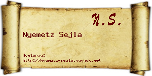 Nyemetz Sejla névjegykártya